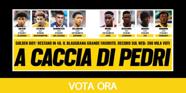 博鱼-欧洲金童奖候选名单：佩德里卡马温加贝林厄姆在列